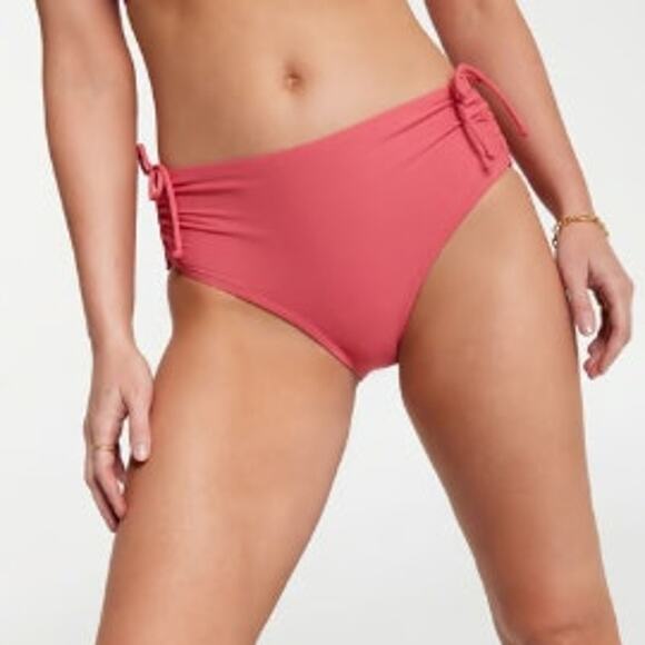 CALIA Mid Rise Ruched Side Swim Bottom Guava Pink XXL NEW - Picture 1 of 2